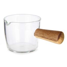 Cazo de cristal borosilicato 100 ml con mango de madera Vivalto 6.5x5x10.5 cm (12 Unidades) Cazo de cristal borosilicato 100 ml con mango de madera Vivalto 6.5x5x10.5 cm (12 Unidades)