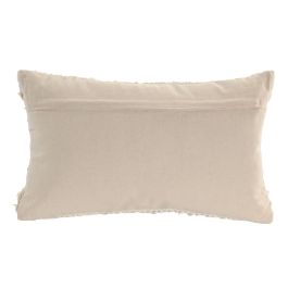DKD Home Decor Pack de 2 Cojines Boho de Algodón Crudo 30x50 cm, Hechos a Mano, con Cremallera y Relleno de 380g