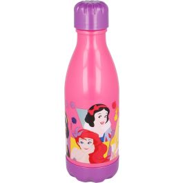 Disney CZ11266 Botella de Agua Principesse 560 ml Plástico Reciclable, Libre de BPA con Tapón de Rosca para Niños