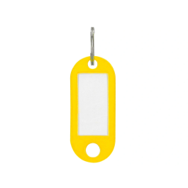 Q-connect Llavero Portaetiquetas Color Amarillo Expositor Caja 100 Unidades