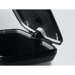 Curver 205873 Cubo de Basura Rectangular con Pedal, Polipropileno, 39x29x73 cm, Plata para Cocina y Hogar
