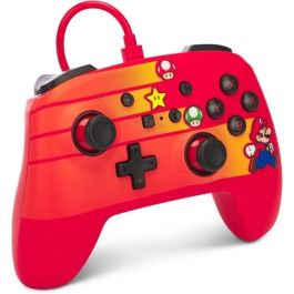 Power A 1526539-01 Mando con Cable Mejorado para Nintendo Switch - Speedster Mario, Compatible con Switch OLED y Switch, Diseño Oficial Nintendo