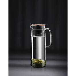 Bodum 1,2 L Jarra de Vidrio con Infusor, Tapa de Cobre con Filtro, Transparente - BOD0699965373641