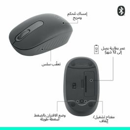 Logitech Ratón Inalámbrico M196 Negro, Compacto y Confiable con Bluetooth y Larga Duración de Batería, Diseño Ergonómico para Uso Diario