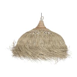 DKD Home Decor Lámpara de Techo Balinesa Fibras Naturales Natural E27 50W 75x95 cm - Hecha a Mano para Salón