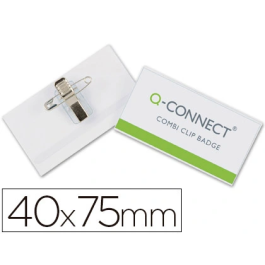 Q-connect Identificador con pinza e imperdible KF17457 40x75 mm PVC Precio: 11.58999952. SKU: B185W9HK3N