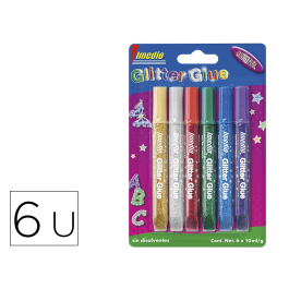 Imedio Adhesivo Glitter Glue Tubo 10ml Blíster 6 Unidades Sin Disolventes Manualidades Decoración Creativa Precio: 3.99000041. SKU: B19J6KQ48S