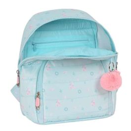 Safta Mini Mochila Moos "Garden" Azul Turquesa 25x30x13cm Acolchado Rolling Printing