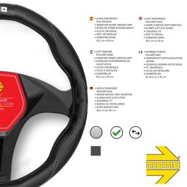 Funda para Volante MOMO MOMLSWC011BW Negro Ø 36,5 - 39 cm