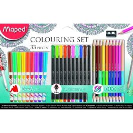 Maped Set de Dibujo Mandalas 33 Piezas - 10 Rotuladores Graph'Peps, 10 Rotuladores Color'Peps, 12 Lápices Dúo y Sacapuntas Precio: 19.68999967. SKU: B1DV5WGASV