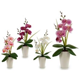 Ibergarden Orquídea Artificial con Maceta Cónica Blanca de 8 cm, 37 cm de Alto, disponible en Lila, Morado y Rosa (24 Unidades) Precio: 58.49999947. SKU: B17TSXPCDL