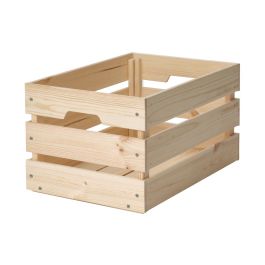 Confortime Caja Madera Apilable 46 cm x 31 cm x 25 cm (4 Unidades)