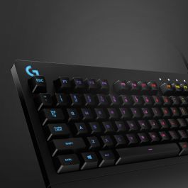 Logitech Prodigy G213 920-008093 Teclado Gaming Alámbrico USB QWERTY US Layout con Retroiluminación LED RGB Negro Resistente Derrames