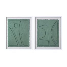 DKD Home Decor Juego de 4 Cuadros Scandi Abstractos Verde Menta y Blanco, 55x45x3 cm, Materiales Cristal y Papel Mache Precio: 90.49999948. SKU: B16WGF7GCZ