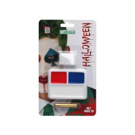 Maquillaje Blanco, Rojo, Azul y Negro para Payaso Macabro con Esponja y Lápiz - Ideal para Halloween y Eventos de Terror Precio: 1.49999949. SKU: S1131670