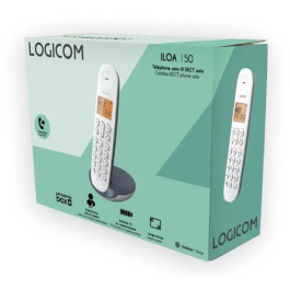 Logicom LOG3483071500124 Teléfono Fijo Inalámbrico DECT ILOA 150 SOLO Pizarra Sin Contestador Automático