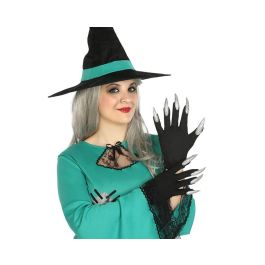 Guantes Negro Garras Plateadas Halloween Precio: 1.49999949. SKU: S1131756