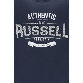 Camiseta de Manga Corta Hombre Russell Athletic A30081-OB-155 Azul oscuro (S)