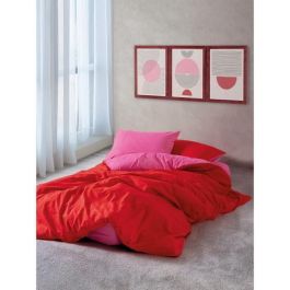 ASI8684283036523 Juego de Cama Completo - Funda Nórdica 220x240cm + 2 Fundas Almohada 60x60cm - 100% Algodón Rojo