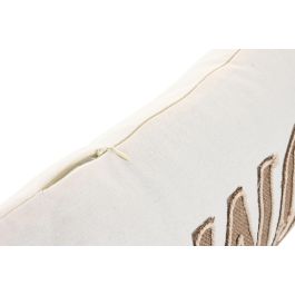 DKD Home Decor Cojín Boho de Algodón y Yute Crudo/Natural 50 x 30 cm (2 Unidades)