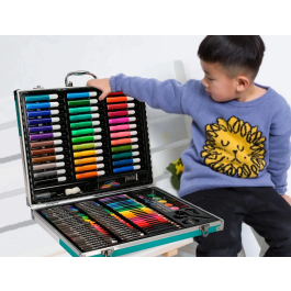 Liderpapel Estuche de Pintura en Aluminio 150 Piezas Maletín 37,8x29,7x4,6 cm