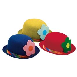 My Other Me Bombín de Payaso Rojo, Azul o Amarillo 58 cm - Modelos Surtidos para Fiestas y Disfraces