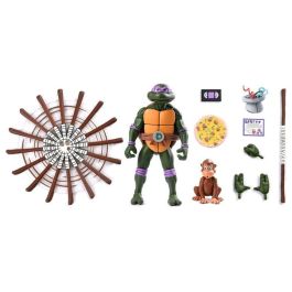 NECA Teenage Mutant Ninja Turtles Figura Ultimate Donatello Comics Tortugas Ninja, 18cm Articulada con Accesorios