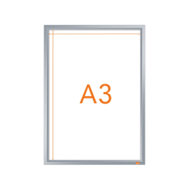 Nobo Marco Porta Anuncios Impression Pro DIN A3, Clip Aluminio, 320x17x445 mm