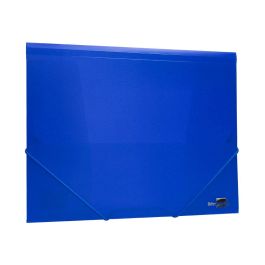 Carpeta Liderpapel Gomas Solapas 34962 Polipropileno Din A4 Azul Translucido