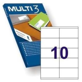 Multi-3 Etiquetas Adhesivas 105x57 mm Inkjet Láser Corte Recto 10x500H Blanco Precio: 30.50000052. SKU: S8413480