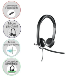 LOGITECH AURICULARES CON MICROFONO HEADSET H650E - 981-000519 Precio: 55.50000049. SKU: S55080767