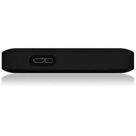 ICY BOX IB-233U3-B Carcasa Externa para Disco Duro/SSD SATA de 2.5" USB-A 3.0 con Funda de Silicona Negra