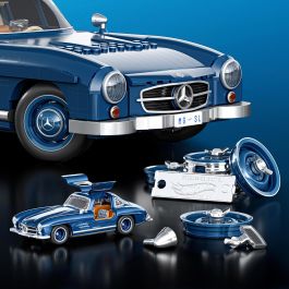 Mattel Mercedes 300SL Coche para Construir Hot Wheels Premium, 1500 Piezas, Escala 1:12