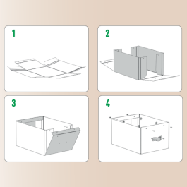 Leitz 61490050 Pack 2 Cajas de Almacenamiento de Cartón Medianas, Formato A4, Volumen 17 L, Color Verde