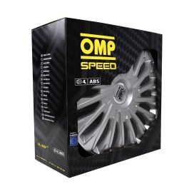 Omp Tapacubos Speed Stinger OMPS07021502 Juego 4 Tapacubos 15 Pulgadas ABS Plata