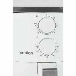 Medion MD13020 Freidora de Aire Caliente Airfryer 1500W Temporizador 60 min hasta 200°C 4.7L Blanco