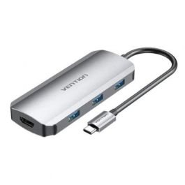 Vention TODHB Docking Station Hub USB-C para Portátil, 1xHDMI 4K, 3xUSB 3.0 (5Gbps), 1xUSB-C Power Delivery 100W, Gris Precio: 19.49999942. SKU: B13Q2PFHCD