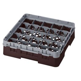 CAMBRO - 25S318-167 - Cesta de lavado 25 comp. 1 altura - 8,7 cm Ø máx. - alt. máx. 9,4 cm - 50 x 50 x 14,3 cm - Castaño Precio: 45.50000026. SKU: B1BZG59X5G