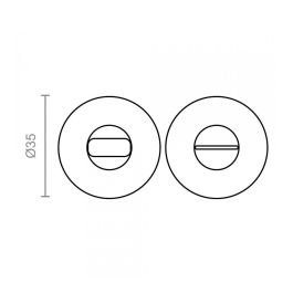 Edm Muletilla roseta 707 ø35 mm Níquel satinado Aluminio