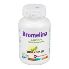 SURA VITASAN Bromelina 500 mg, Enzima Digestiva de Piña con 2.400 GDU/g, 90 Cápsulas Vegetales Precio: 42.79. SKU: B17HWT3SWE