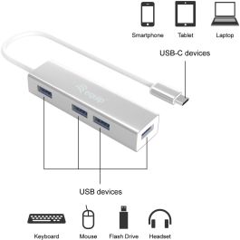 EQUIP Hub USB-C a 4 Puertos USB 3.0, 5Gbps