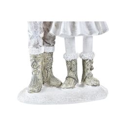 Figura Navidad Fantasia DKD Home Decor Rosa Gris 7 x 20.5 x 10.5 cm (2 Unidades)