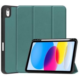 CoreParts Funda TPU Tri-fold para Apple iPad 10ª Gen 10.9-inch (2022) con Soporte S Pen y Función Auto Encendido Verde Oscuro