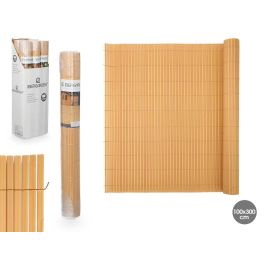 Rollo Cañizo Valla Bambú PVC Ibergarden 10x100 cm, Beige (6 Unidades)