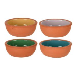 Set 4 cuencos para aperitivos de barro colores surtidos. 150 ml ø10,4x4,2cm