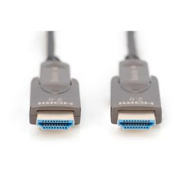 DIGITUS HDMI AOC Hybrid Glasfaserkabel 4K abnehmbar 20m schw