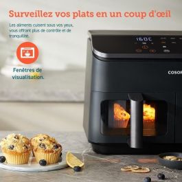 Cosori COS1707381744609 Freidora sin aceite Edición Chef de dos cestas, 8.5 L, 2 cestas, 8 programas, 1750 W, Negra