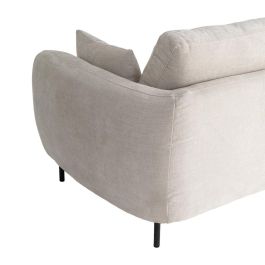 Sofá 3 Plazas Crema Tejido-Metal 229 X 92 X 88 cm