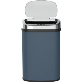 Kitchen Move Cubo de Basura Automático para Cocina 58 L Acero Inoxidable Gris Mate con Reborde