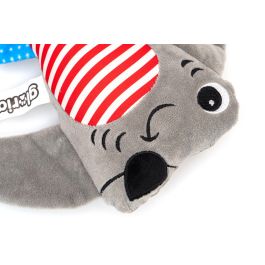 Gloria Peluche Ryan para Perro, Manta-Raya Pirata Blandita con Sonido Squeaker para Cachorros y Perros Medianos Gris